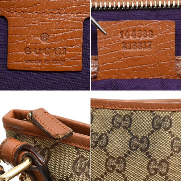 Gucci Shoulder Bag Sherry Line GG Canvas Beige - Picture 9 of 9